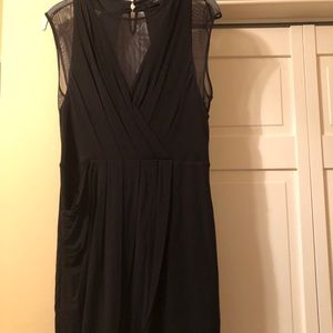 BCBGeneration Black and Sheer “Brenna” Dress